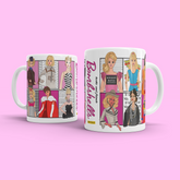 Barbie Iconic Moments 11oz Ceramic Mug Set - 24 Vintage & Modern Designs